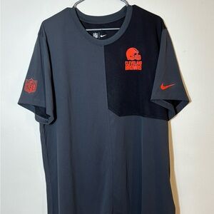 Men's Nike Cleveland Browns Sideline UV Performance Coach Shirt Dri Fit